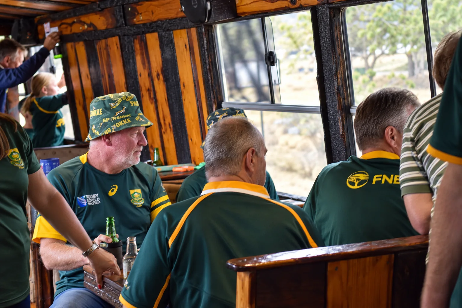 Guests seated inside Franki's Castle Party Truck