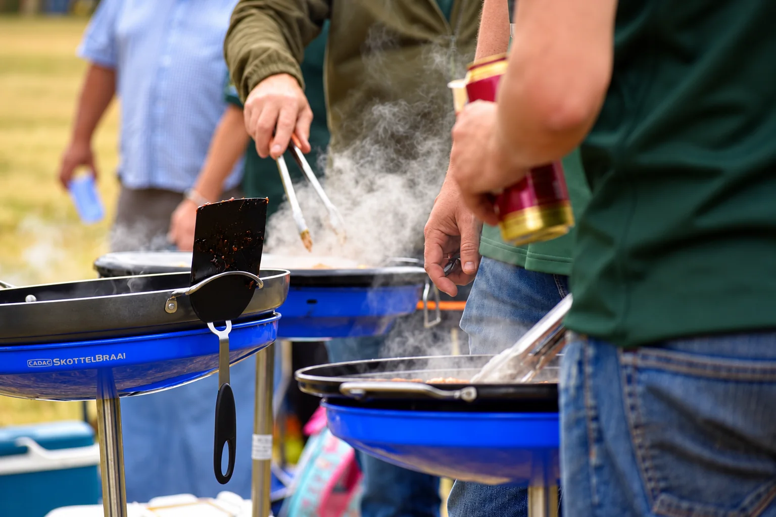 Food preparation at a Franki's Castle event