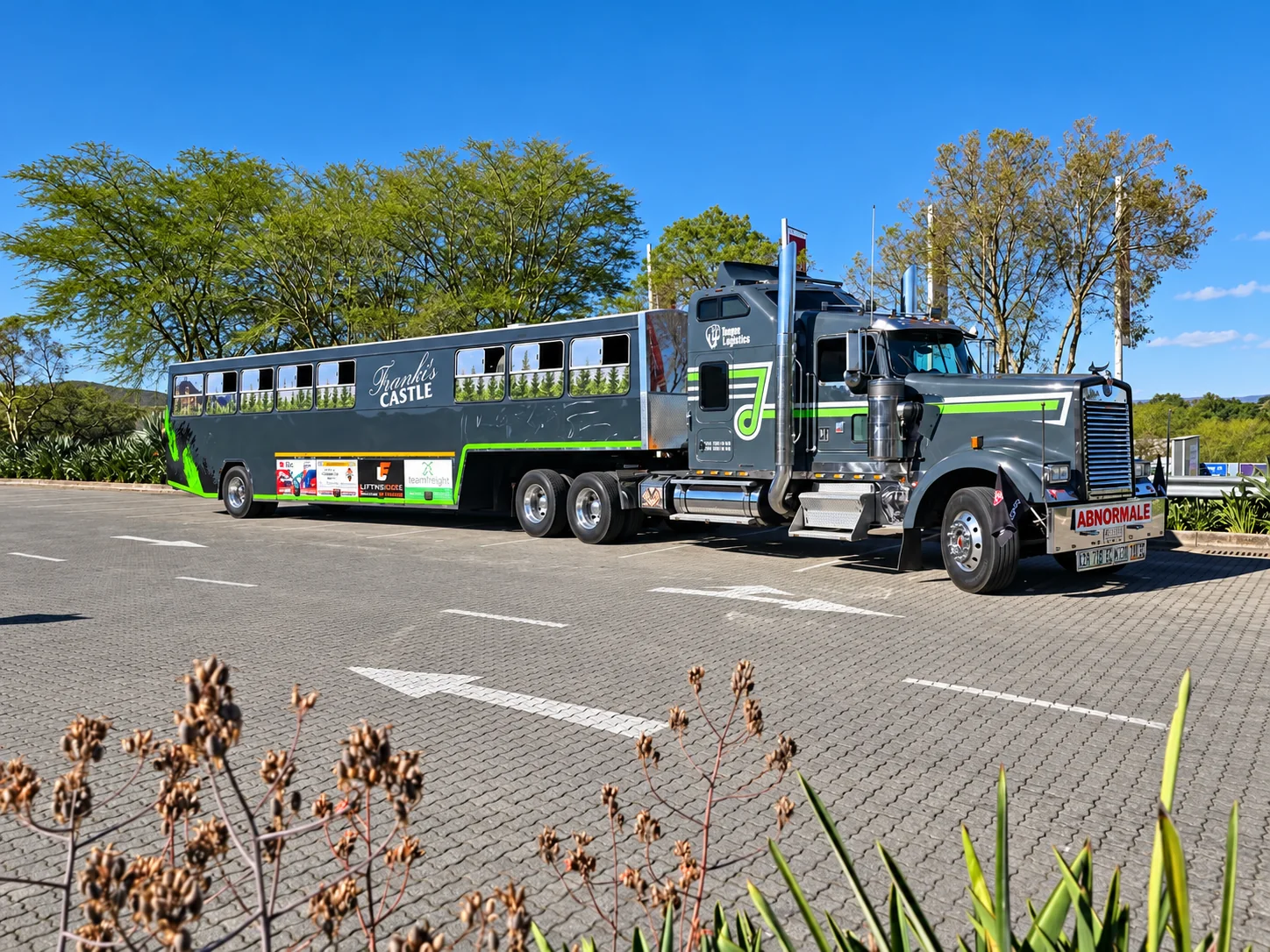 Franki's Castle mobile party truck exterior in Mbombela
